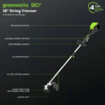 Greenworks 80V 21" Cordless Battery Brushless Self-Propelled Mower 3pc Combo Kit - Image 3