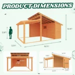 AECOJOY 20' × 12.5' Outdoor Wooden Gazebo with Storage Room - Image 3