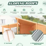 AECOJOY 20' × 12.5' Outdoor Wooden Gazebo with Storage Room - Image 6