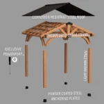 Backyard Discovery Arlington 12x12 Gazebo with Electric - Lt Brown - Image 11