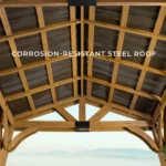 Backyard Discovery Arlington 12x12 Gazebo with Electric - Lt Brown - Image 7