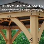 Yardistry Meridian 12x12 Cedar Gazebo with Aluminum Roof - Image 12