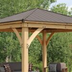Yardistry Meridian 12x12 Cedar Gazebo with Aluminum Roof - Image 5