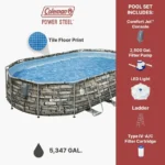 Coleman Power Steel 16' x 10' x 42" Oval Above Ground Pool Set - Image 2