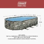 Coleman Power Steel 16' x 10' x 42" Oval Above Ground Pool Set - Image 3