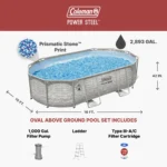 Coleman Power Steel 16' x 10' x 42" Oval Above Ground Pool Set - Image 2