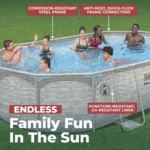 Coleman Power Steel 16' x 10' x 42" Oval Above Ground Pool Set - Image 9