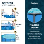 Bestway Steel Pro MAX 15' x 48" Round Above Ground Swimming Pool & Pool Ladder - Image 4
