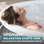 Bestway SaluSpa Hollywood Luxe 4-6 Person Inflatable Hot Tub, Round Energy-Efficient Spa, 77" x 26" - Image 10