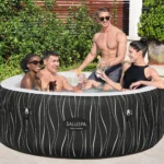 Bestway SaluSpa Hollywood Luxe 4-6 Person Inflatable Hot Tub, Round Energy-Efficient Spa, 77" x 26" - Image 2
