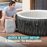 Bestway SaluSpa Hollywood Luxe 4-6 Person Inflatable Hot Tub, Round Energy-Efficient Spa, 77" x 26" - Image 8