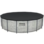 Bestway: Steel Pro MAX - 16' x 48", Grey -Round Above Ground Swimming Pool Set, ClickConnect Frame, Tritech, Filter Pump-Ladder-Cover, 5145 Gal Water - Image 6