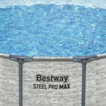 Bestway: Steel Pro MAX - 16' x 48", Grey -Round Above Ground Swimming Pool Set, ClickConnect Frame, Tritech, Filter Pump-Ladder-Cover, 5145 Gal Water - Image 9