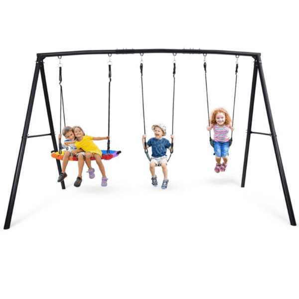 Klo Kick Metal Swing Set with 3 Swings