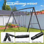 Klo Kick Metal Swing Set with 3 Swings - Image 3