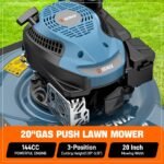Senix 20" 144cc 4-Cycle Gas Push Lawn Mower with Side Discharge LSPG-L4 - Image 4