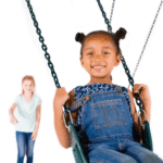 Sportspower Alta Oaks 10′ Heavy Duty Swing Set with Lifetime Warranty on 6′ Double Wall Slide - Image 6