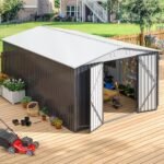 Patiowell 10 ft. W x 12 ft. D Size Upgrade Metal Storage Shed (119 sq. ft.) - Image 7