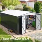 Patiowell 10 ft. W x 12 ft. D Size Upgrade Metal Storage Shed (119 sq. ft.) - Image 8