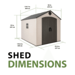 Lifetime 8 Ft. x 10 Ft. High-Density Polyethylene (Plastic) Outdoor Storage Shed with Steel-Reinforced Construction - Image 2