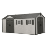 Lifetime 8′ x 17.5′ Outdoor Storage Shed Dual Entry, Tan