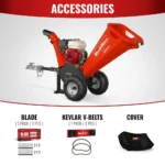 MechMaxx GS650 Wood Chipper Honda GX200 Gasoline Engine Powered 4" New - Image 7