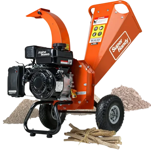 Super Handy GUO035 7HP Compact Design 3 Inch Max Capacity Wood Chipper Shredder Mulcher New