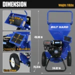 BILT HARD 3" Gas Chipper Shredder with 209cc Engine for Heavy Yard Cleanup - Image 2