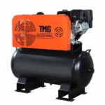 60 Gallon Skid Mount Gas Air Compressor, 2-Stage Belt Drive, 14 HP Engine, Horizontal Tank TMG-GAC65 - Image 3