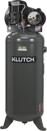 Klutch 60-Gallon Vertical Air Compressor, Single-Stage, 3.7 HP, 230V
